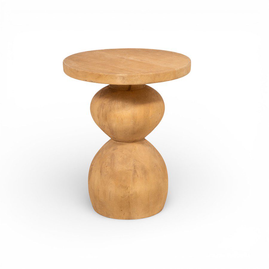 NOIDA - SIDE TABLE WOOD BLEACH D46H56