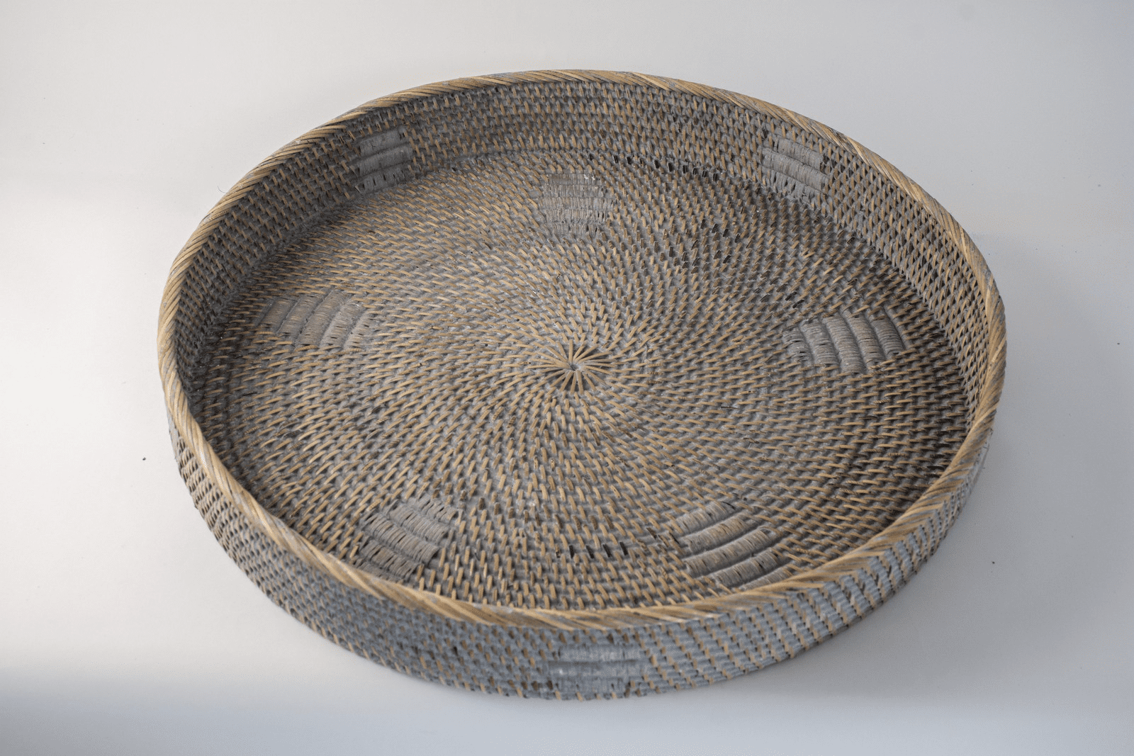 ELIENA - TRAY RATTAN BULAT GREY SMALL D50