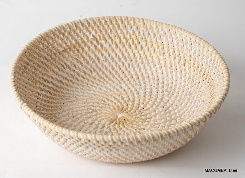 CALICOSY - BOWL RATTAN WHITE MEDIUM D 24 CM