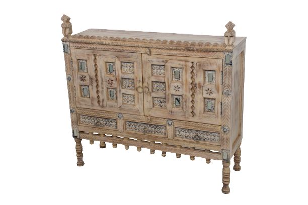 RANGUIROA - SIDEBOARD DAMACHYA CARVED 100L X 33W X 97H CM