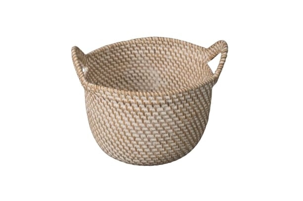 CURRY - BASKET RATTAN WITH HANDLES SMALL NATURAL 20 X 15