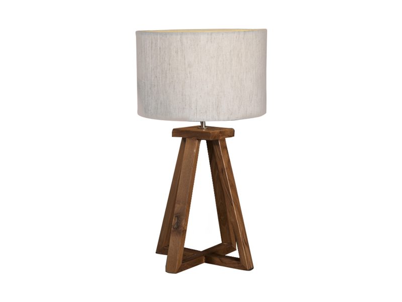 TABLE LAMP H 30 WITH LAMPSHADE LINEN 28×18