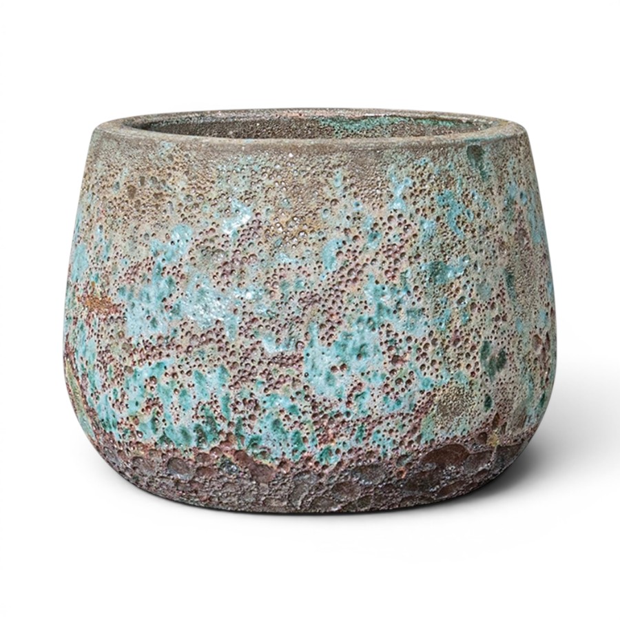 PLANTER GALWAY GREENMIST ANTIK LARGE  D25H19