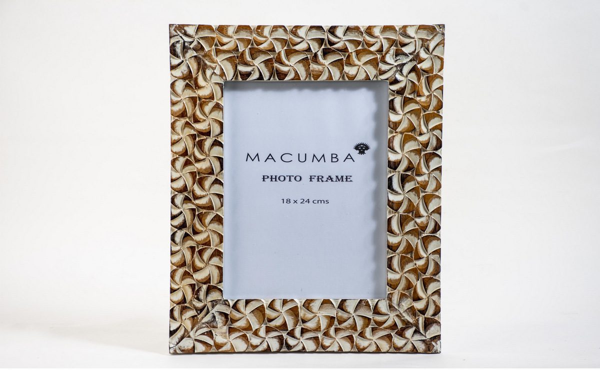 GAROUA - PICTURE FRAME FRANGIPANE GREY WASH 10 X15CM