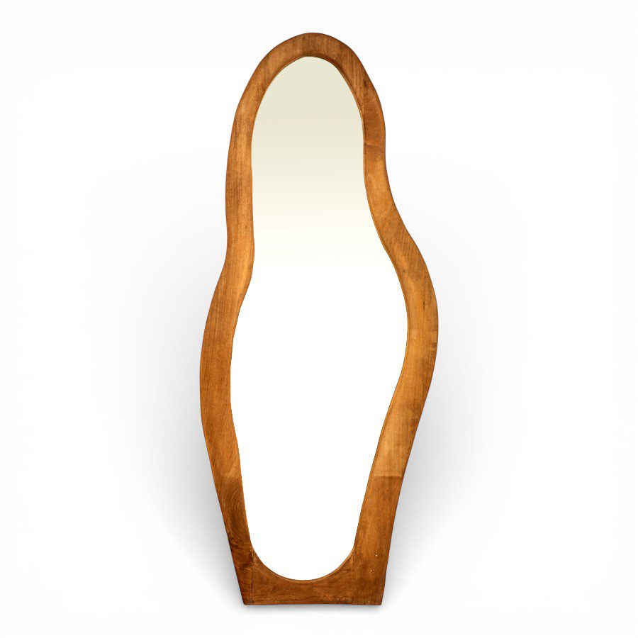 KAMAL - MIRROR WOOD WHITE 121X69