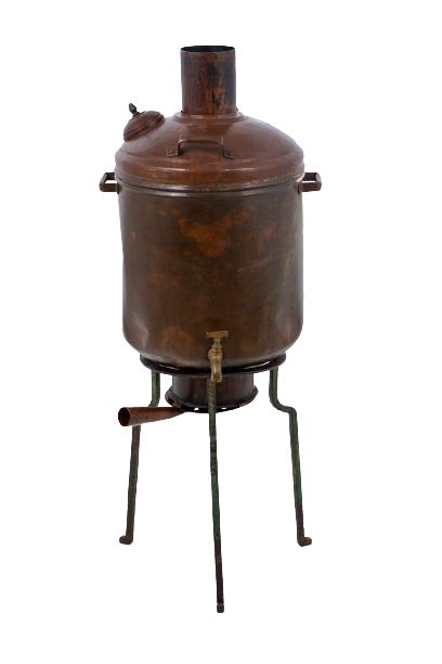 RAMATUELLE - BOILER COPPER W - IRON STAND 42D X 131H CM