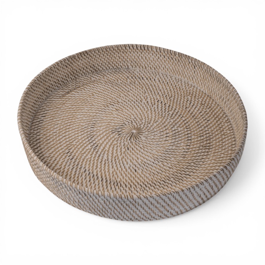 CARACAS - TRAY ROUND WHITE LARGE D 50