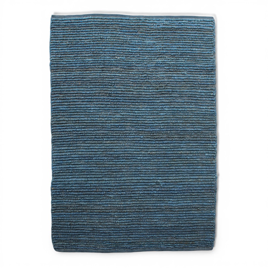 RUG JUTE LOOP NAVY WITH HAMMING 200X140 - OCEAN
