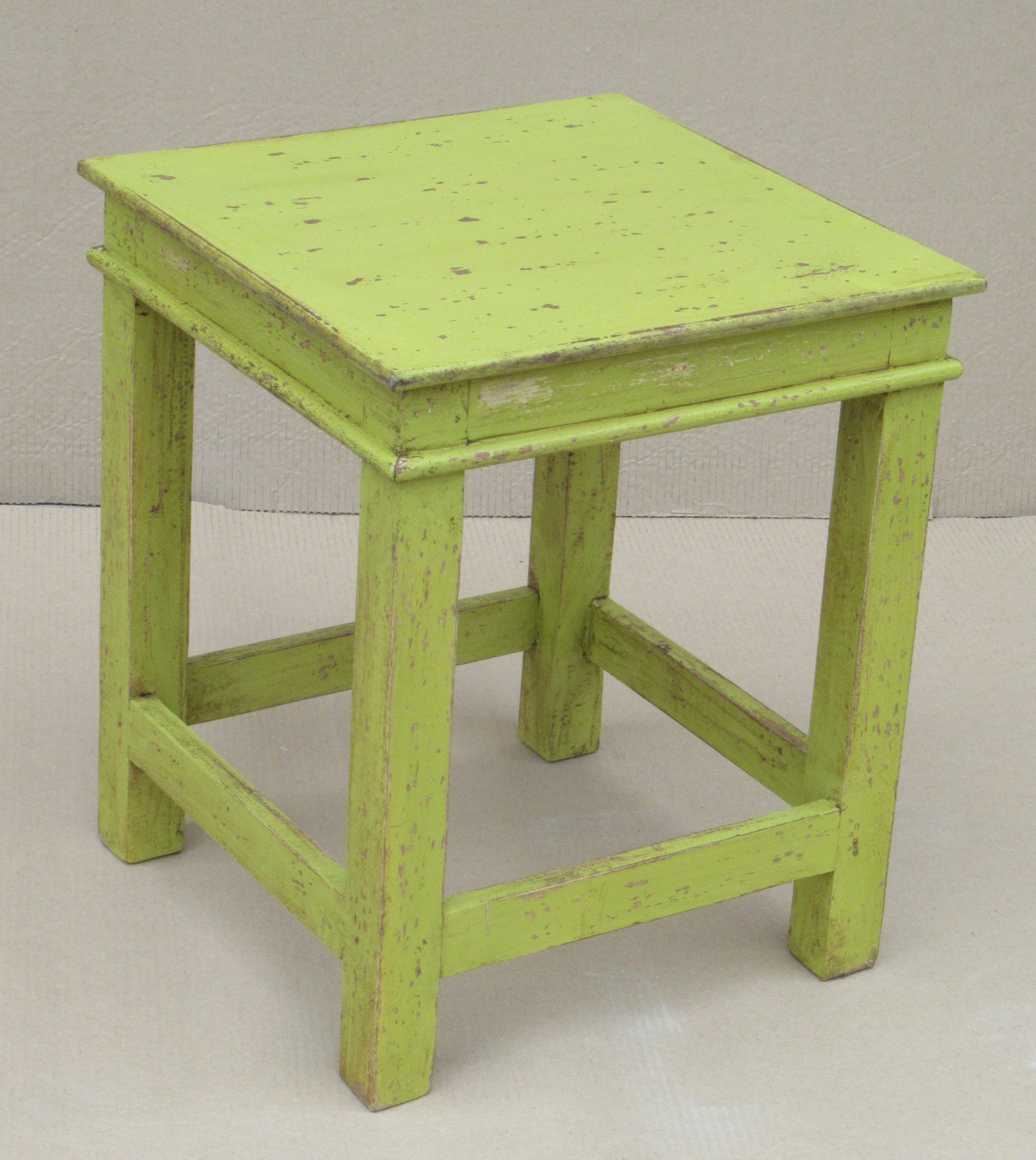 BLANKA - SIDE TABLE SQUARE GREEN 38 X 38 X H 45 CM