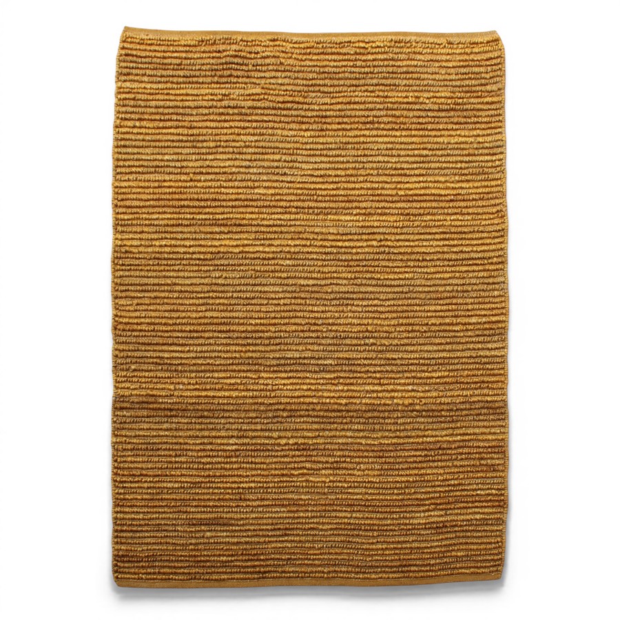 RUG JUTE LOOP MUSTARD WITH HAMMING 200X140 - GOLD