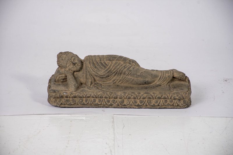 TAMBAPANNI - SLEEPING BUDHA STONE STATUE 25 CM