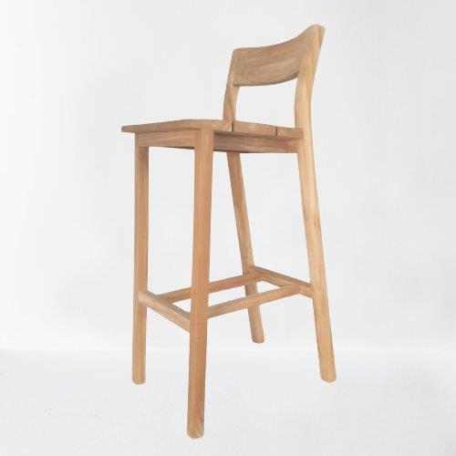 AVOINE - BAR STOOL WITH BACK REST DIM 40 X 35 X H80