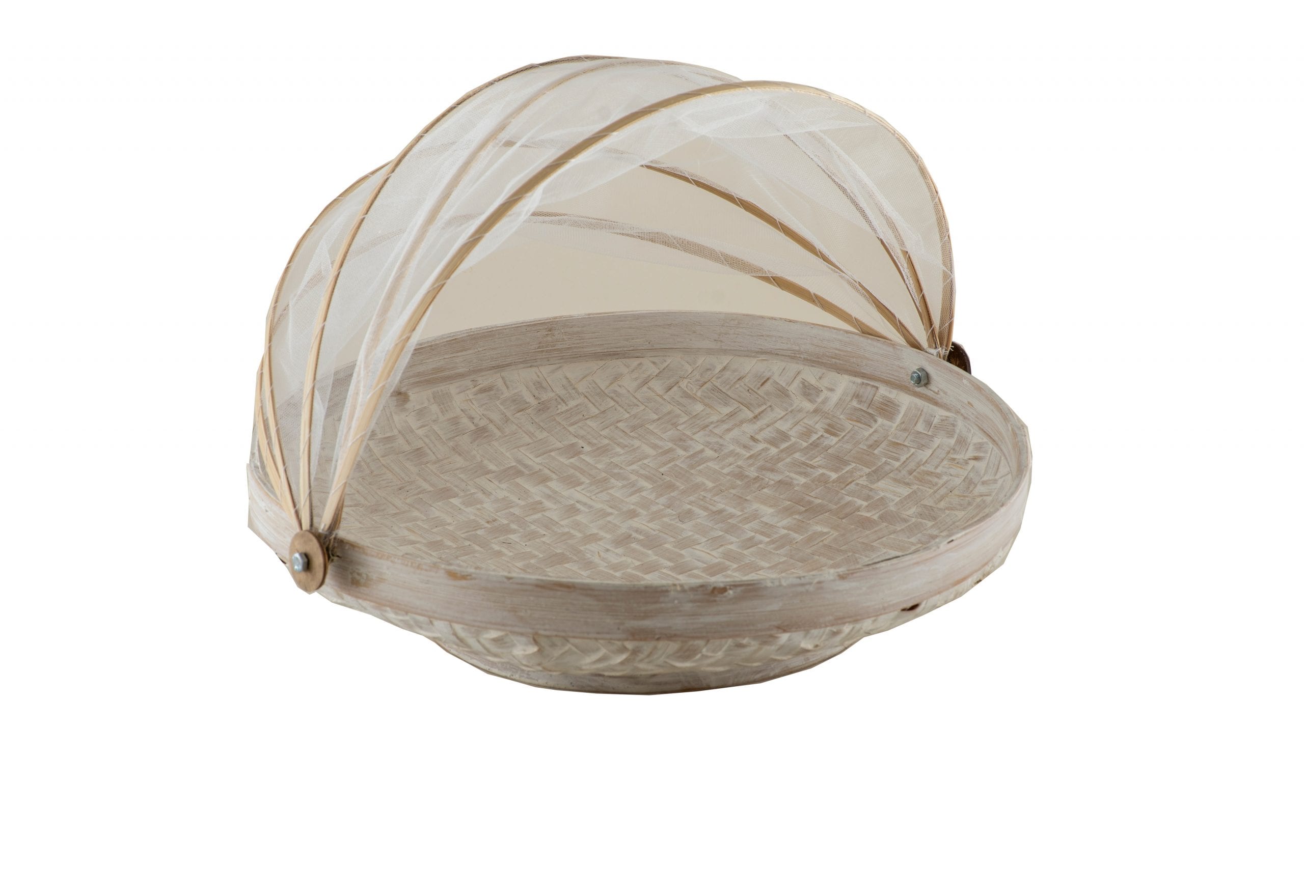 CLAUDY - BASKET RATTAN WITH COVER WHITE MEDIUM D 30 CATNIP