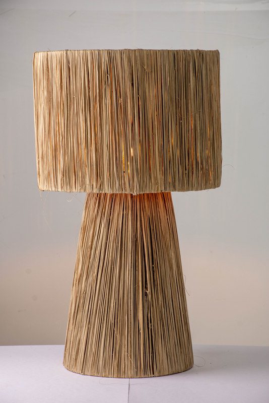 TABLE LAMP RAFFIA D35XH60