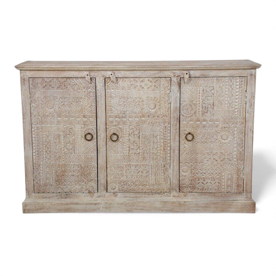 BHAVNAGAR - SIDEBOARD WOOD BLEACH 140X40XH88