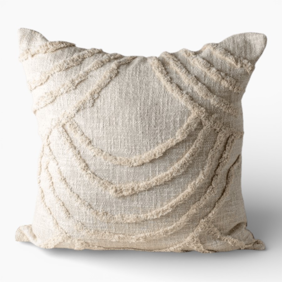 NARAYA - CUSHION COVER TUFTED COTTON WITH TASSELS 50X50