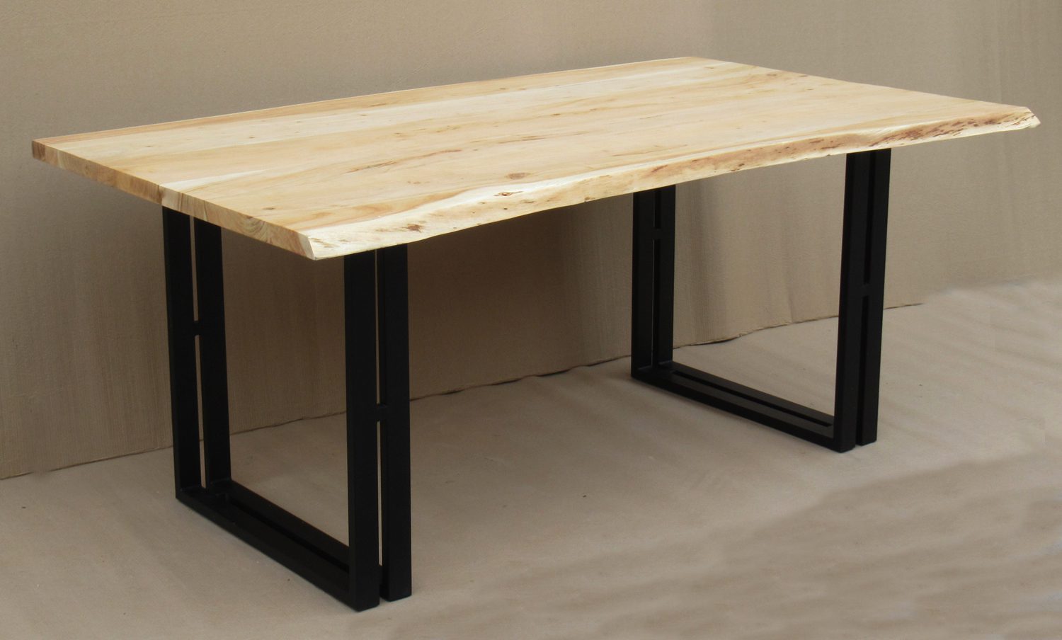 KIAN - DINNING TABLE WOOD WITH METAL BASE 180 X 98 X H 76 CM