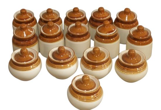 PARI - POT CERAMIC WITH LID D8XH11