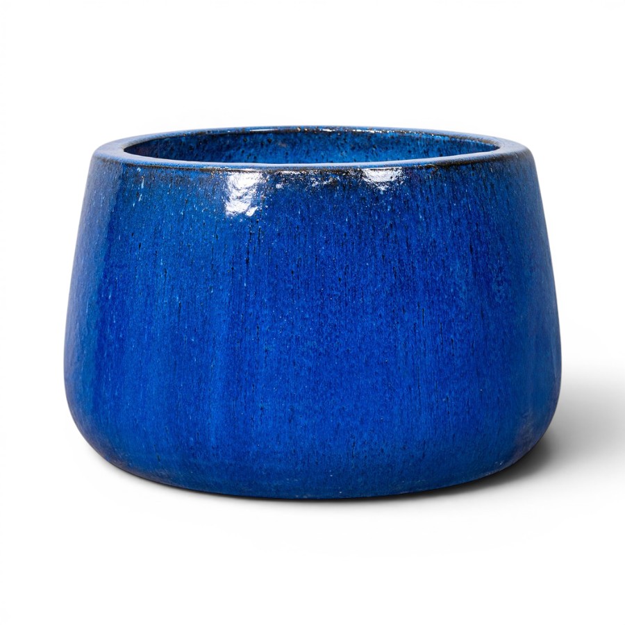 PLANTER GALWAY GLAZED BLUE MEDIUM D36H26