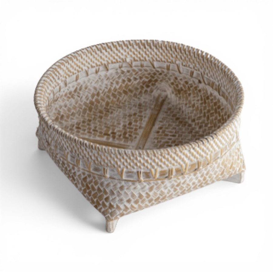 NIRMALA - BASKET RATTAN ROUND NATURAL MEDIUM D27