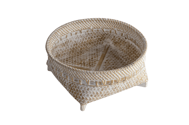 NIRMALA - BASKET RATTAN ROUND NATURAL MEDIUM D27