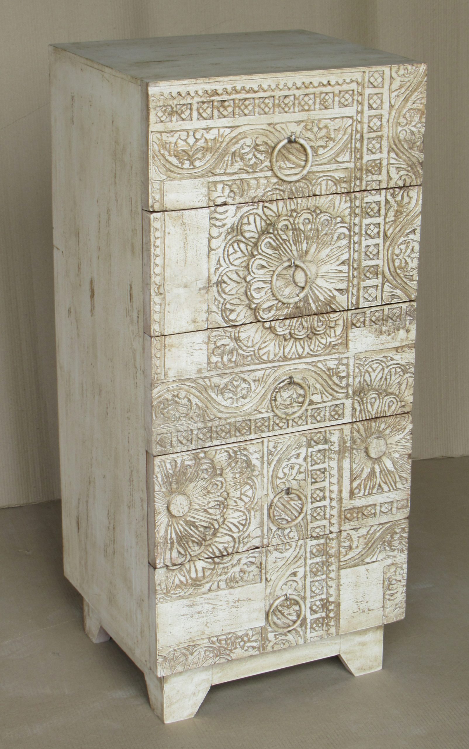 MILLA - SIDEBOARD WOOD WHITE FINISH 2 DOORS 80 X 39 X H 80 CM