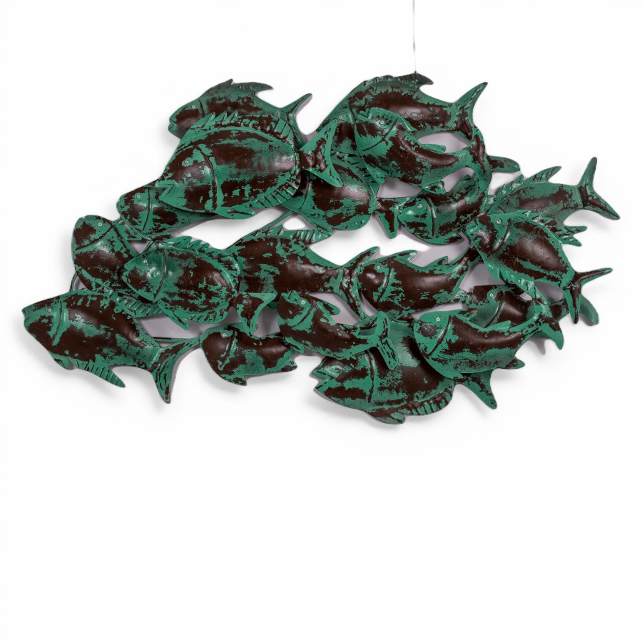 MASSIMO - WALL PANEL DECO FISH RUSTIC GREEN 110 X 45 CM