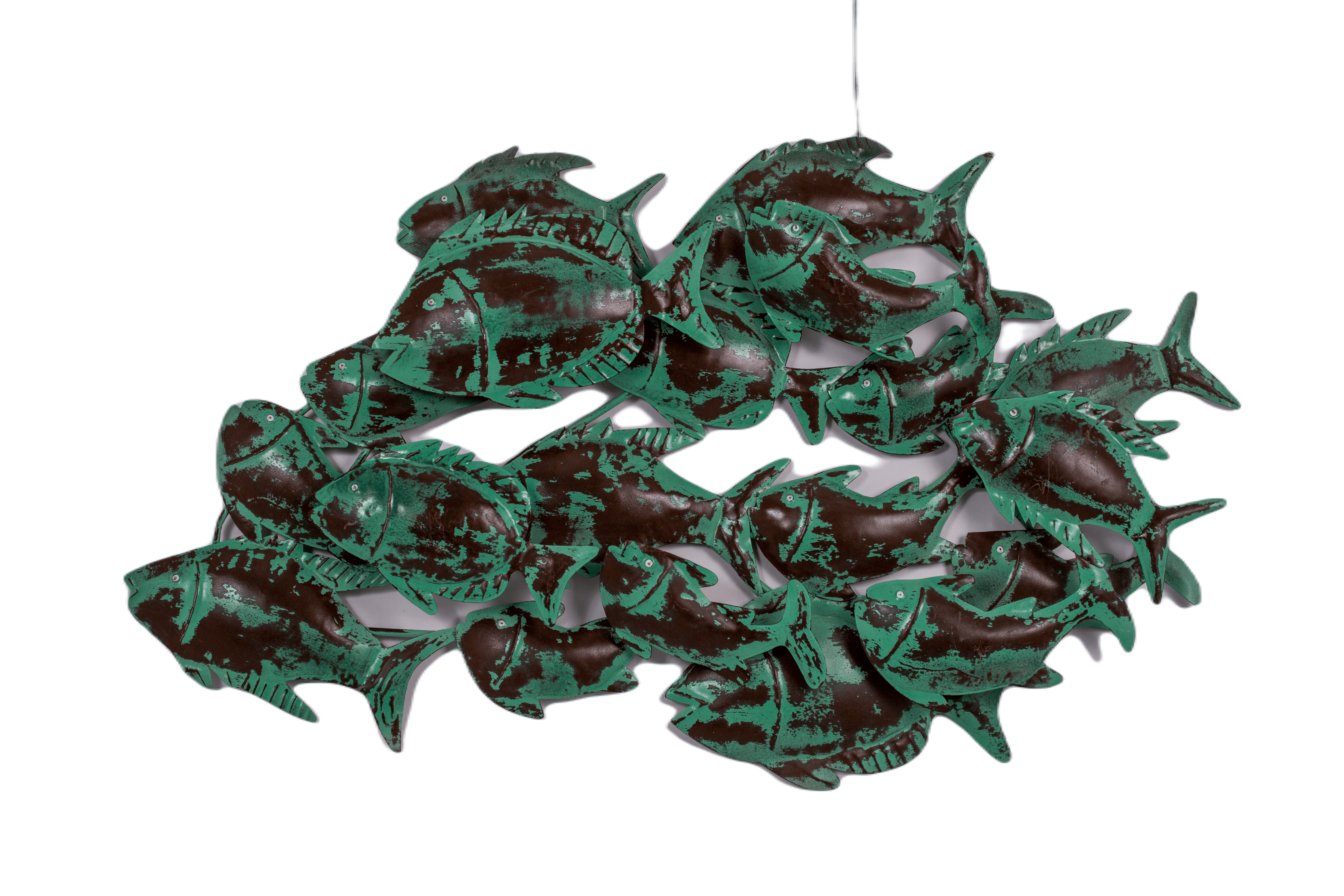MASSIMO - WALL PANEL DECO FISH RUSTIC GREEN 110 X 45 CM