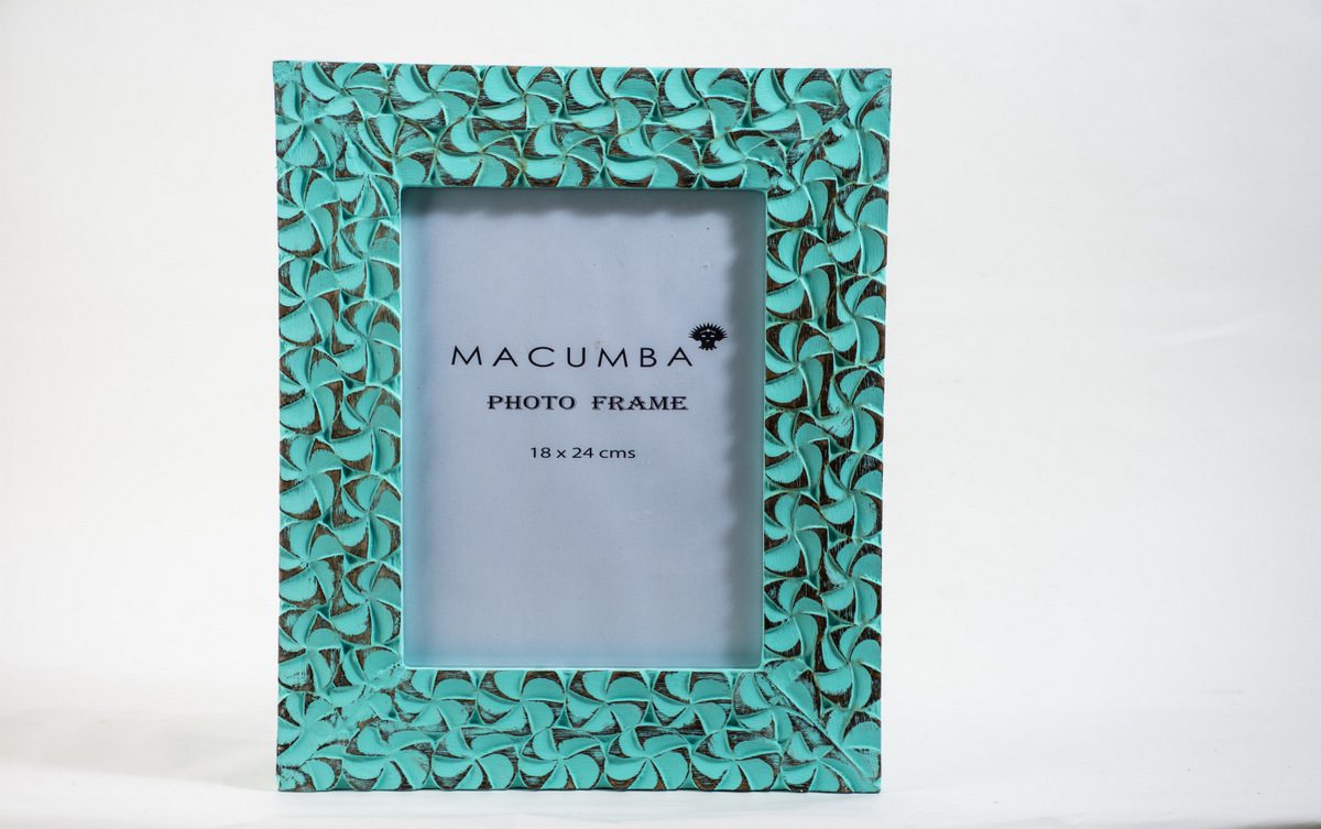 GAROUA - PICTURE FRAME FRANGIPANE TEAL WASH 10 X15CM