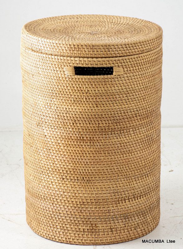 PRAMANA - LAUNDRY BASKET ROUND NATURAL 40 X H60