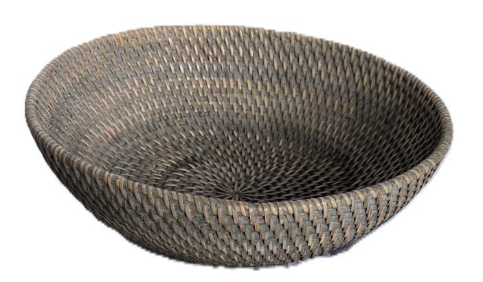 BURNET - BASKET RATTAN ROUND GREY D30XH12