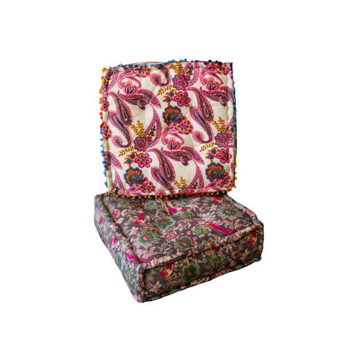 ALPHA - POUFFE SQUARE PRINTED GUDARI 60 X 60 X H 20 CM
