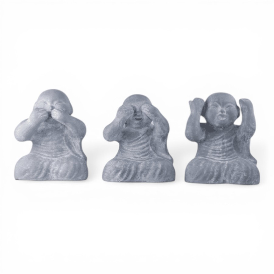 TAMARIN - BUDHA BABY TERRACOTTA GREY SET OF 3 X 30 CM