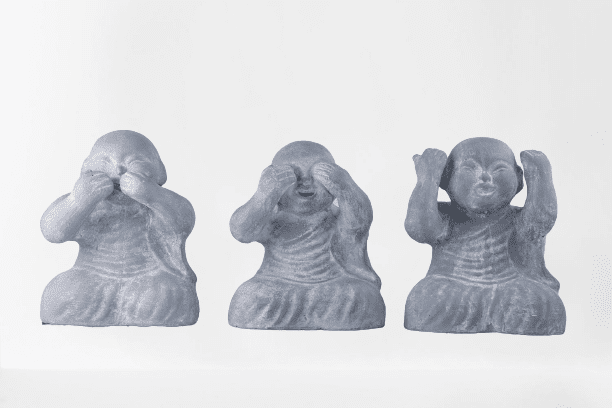 TAMARIN - BUDHA BABY TERRACOTTA GREY SET OF 3 X 30 CM