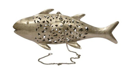 FULKI  - PENDANT FISH METAL HANGING SILVER  74 X 9 X H 27