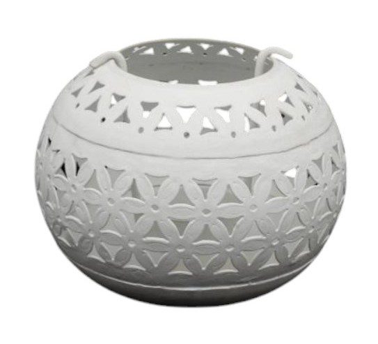 XAN  - CANDLE HOLDER METAL WHITE D12H10