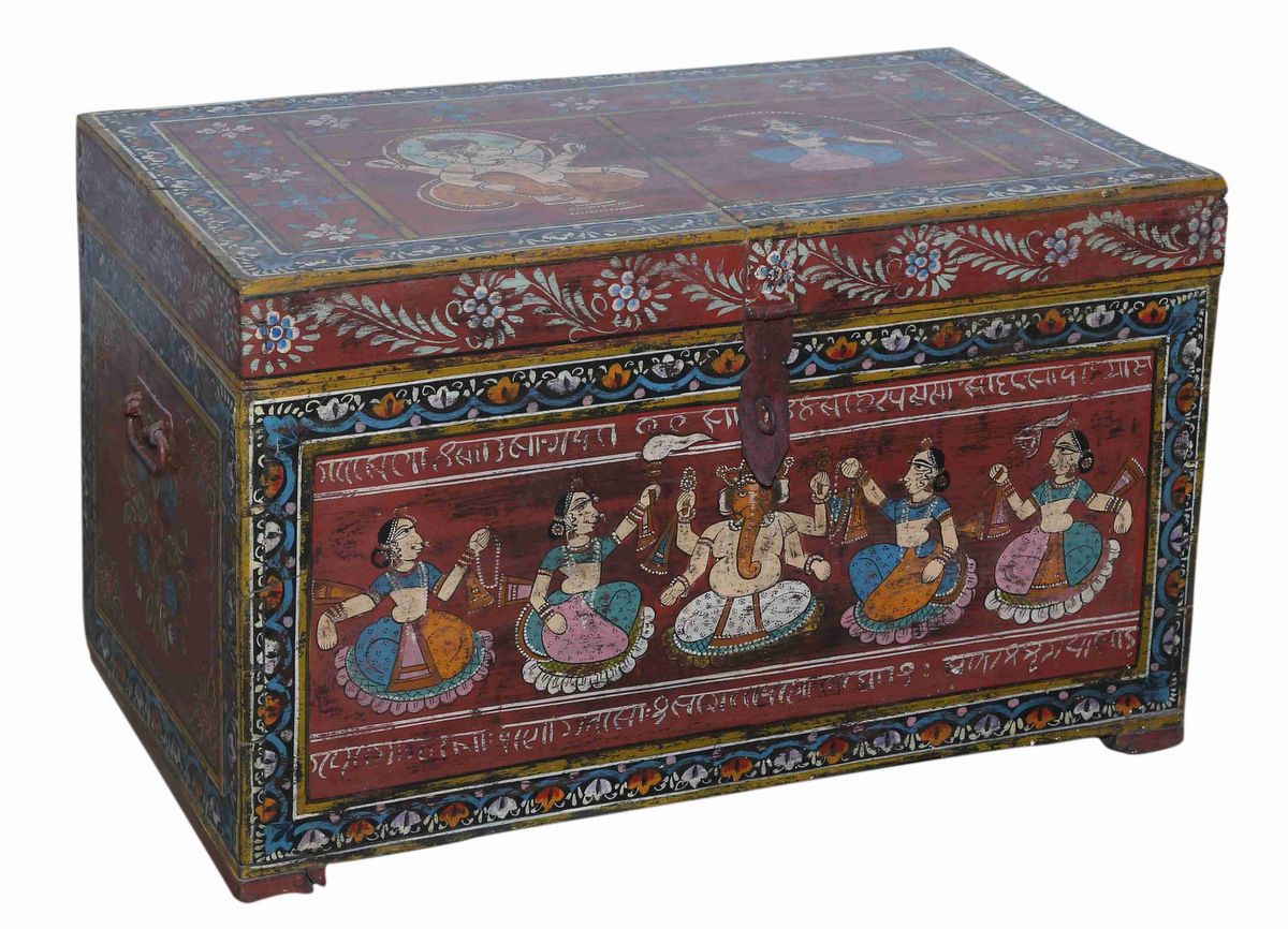 BATUAN - TRUNK HAND PAINTED 80 X 44 X H 49 CM