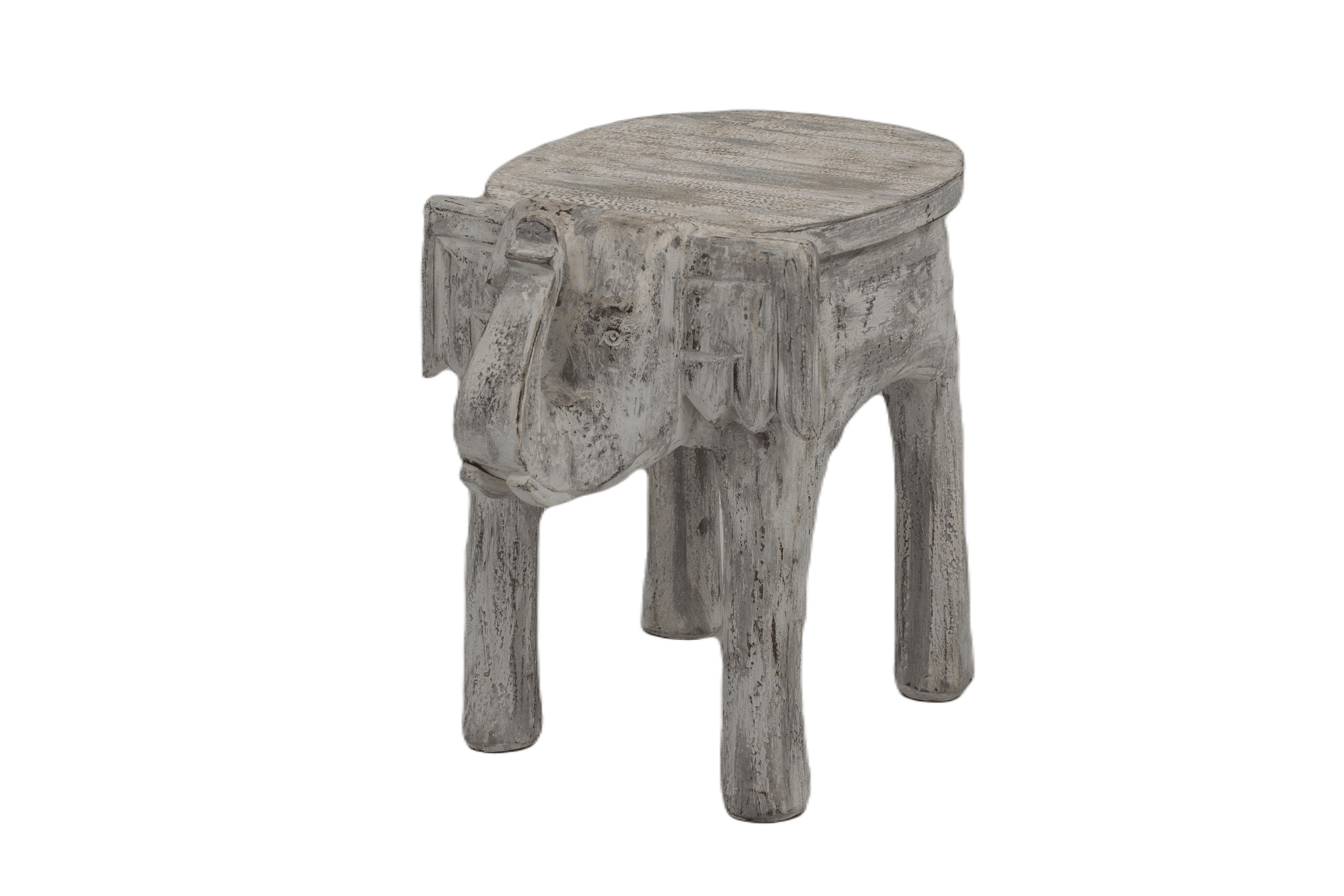 CHEKIAD - STOOL ELEPHANT WOOD GREY 37 X 50 X H 43 - TREVINO CM