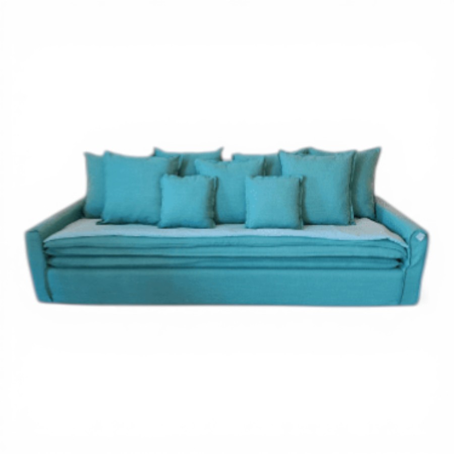 JODHPUR - SOFA BLUE 4 SEATERS L 250 X 90 X H 75 CM