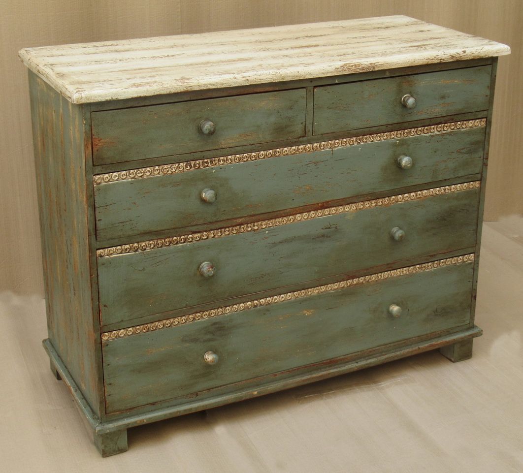 ARRABIATA - CABINET GREY 5 DRAWERS 104L X 45W X 83H CM