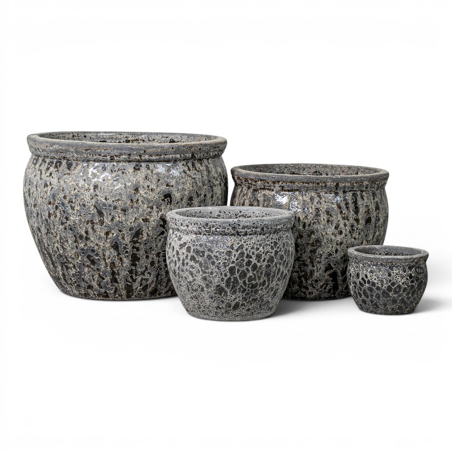 PLANTER RAMREE ANTIQUE GREY SMALL D24H18