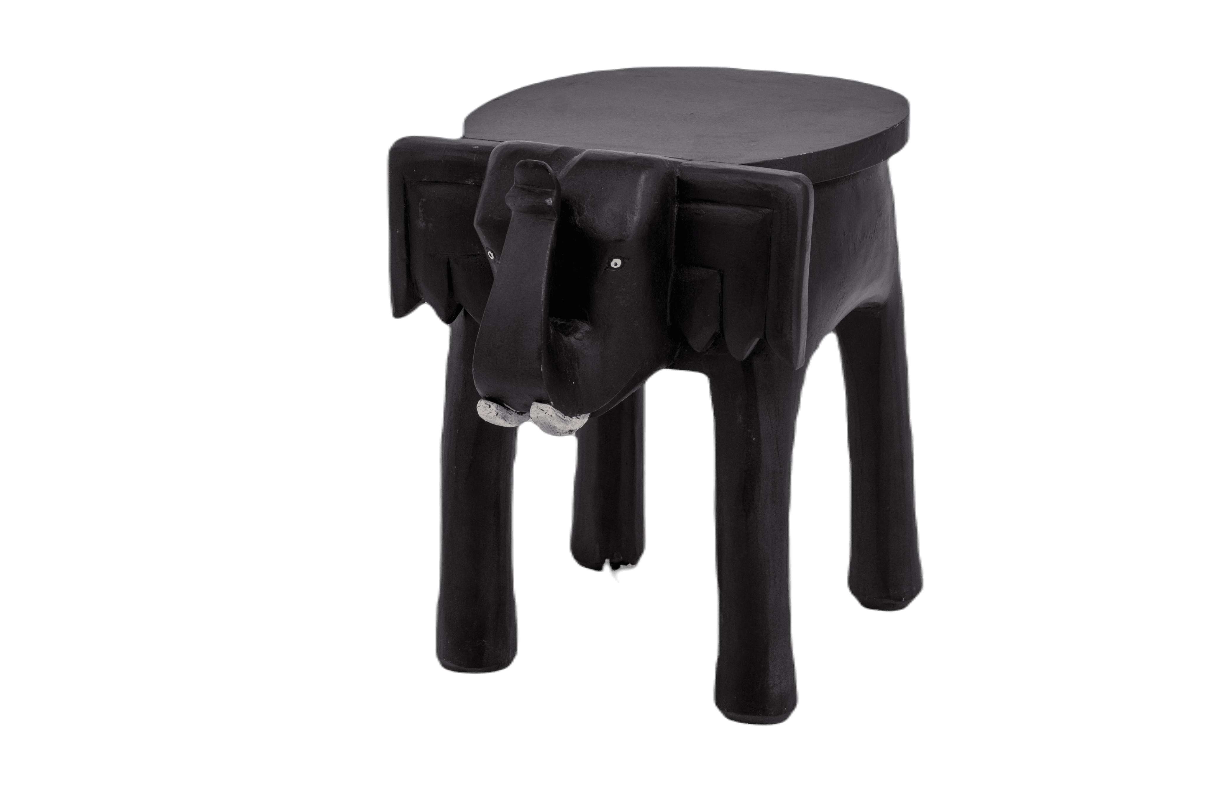 CHEKIAD - STOOL ELEPHANT WOOD BLACK 37 X 50 X H 43 - TREVINO CM