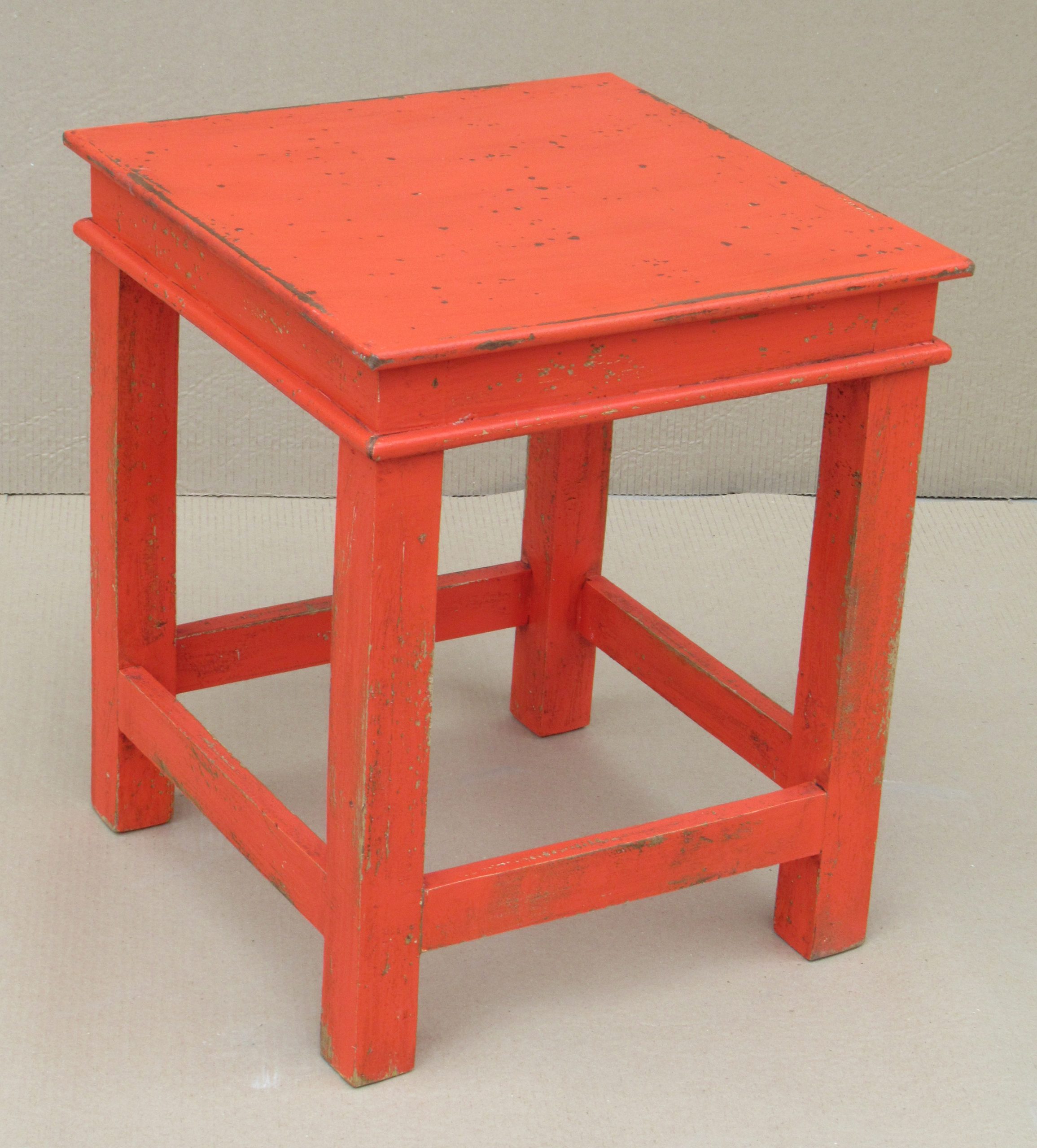 TALITHA - SIDE TABLE SQUARE ORANGE 38 X 38 X H 45 CM