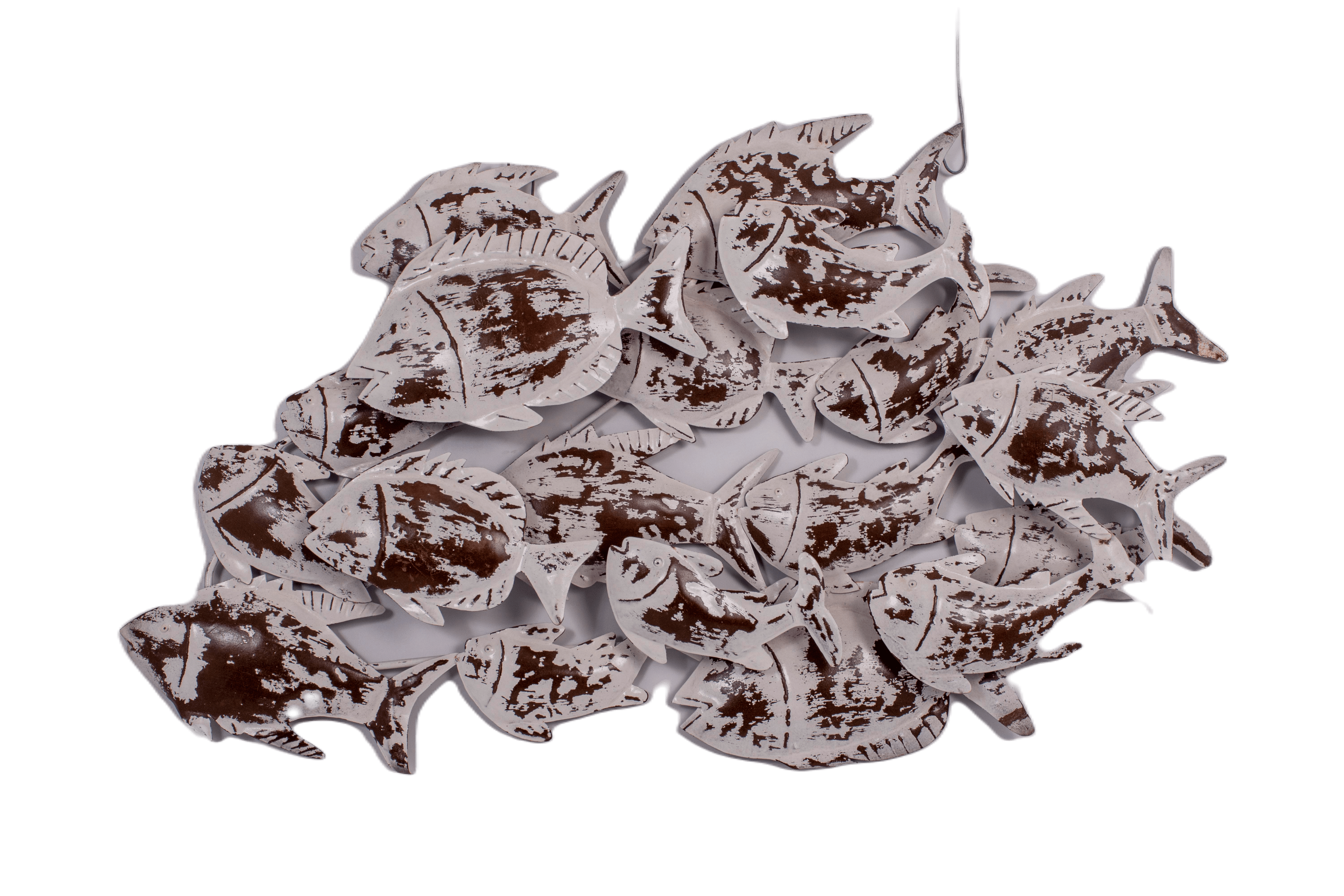 MASSIMO - WALL PANEL DECO FISH WHITE GRAY WASH 110 X 45 CM