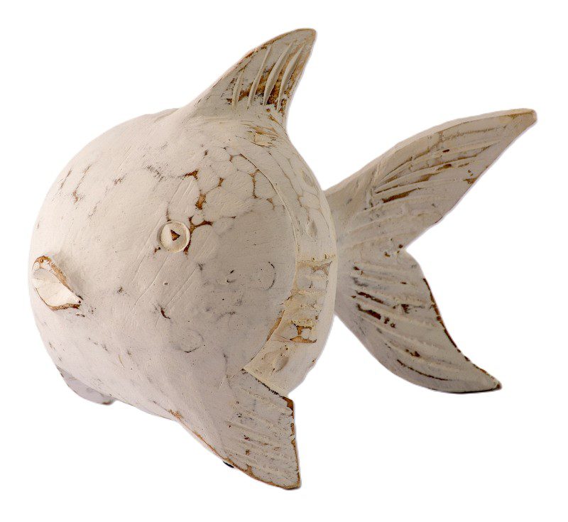 FISH WHITE WOOD SMALL
