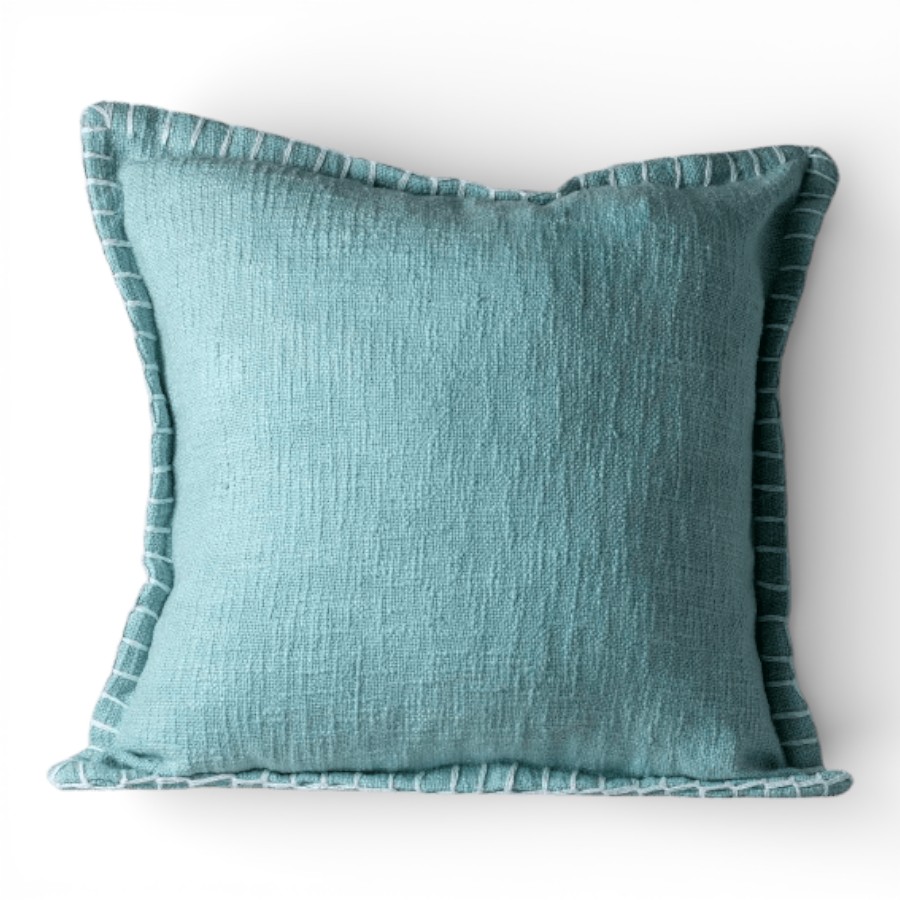 FENI - CUSHION COVER COTTON TEAL 45X45
