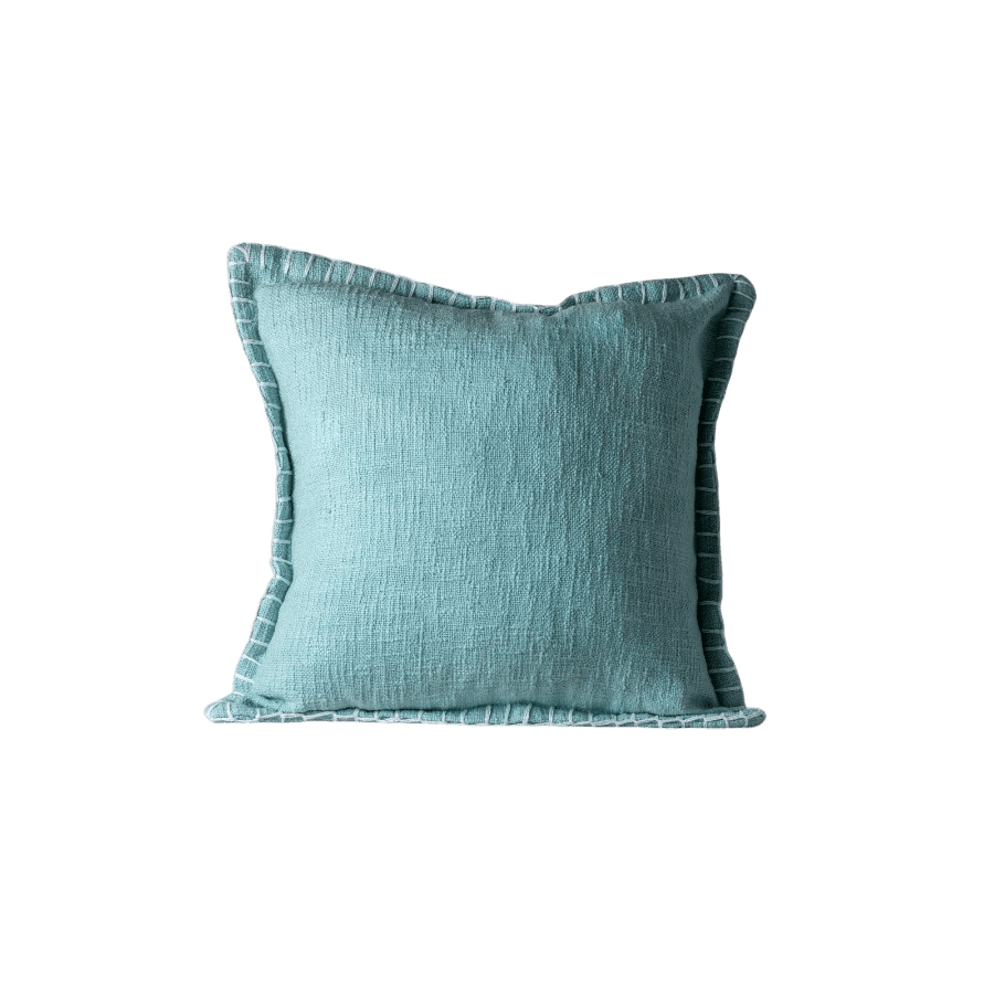 FENI - CUSHION COVER COTTON TEAL 45X45