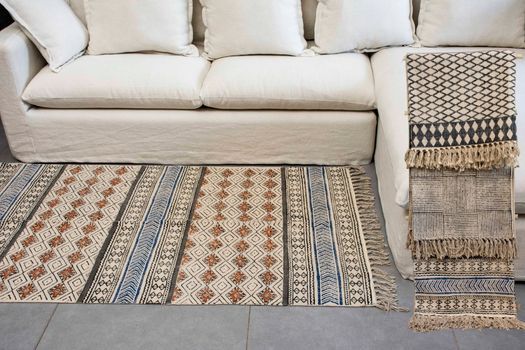 ALWAR - RUG COTTON BLOCK PRINT 150 X 90 CM