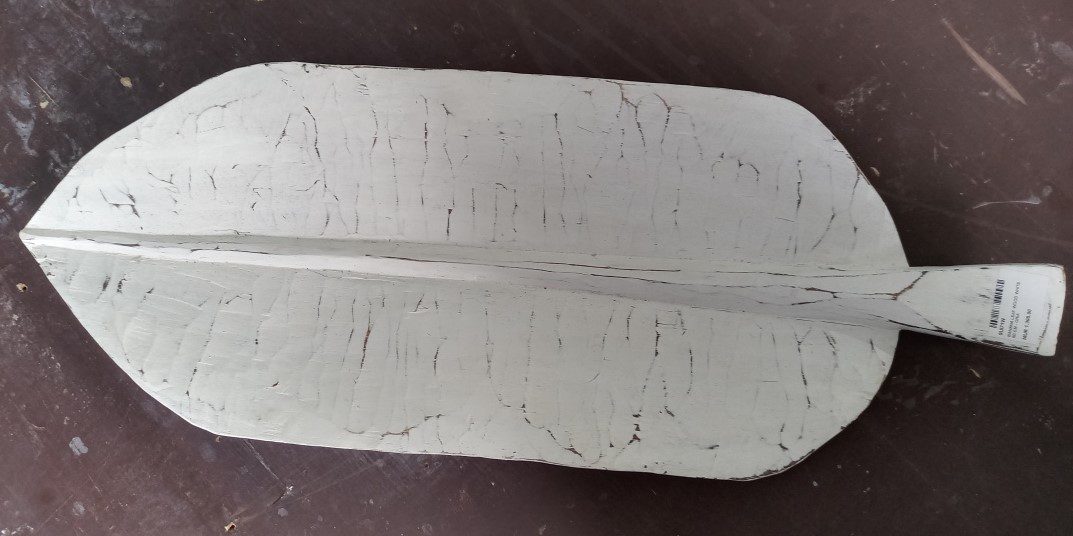BANANA LEAF WHITE WASH WOOD 60