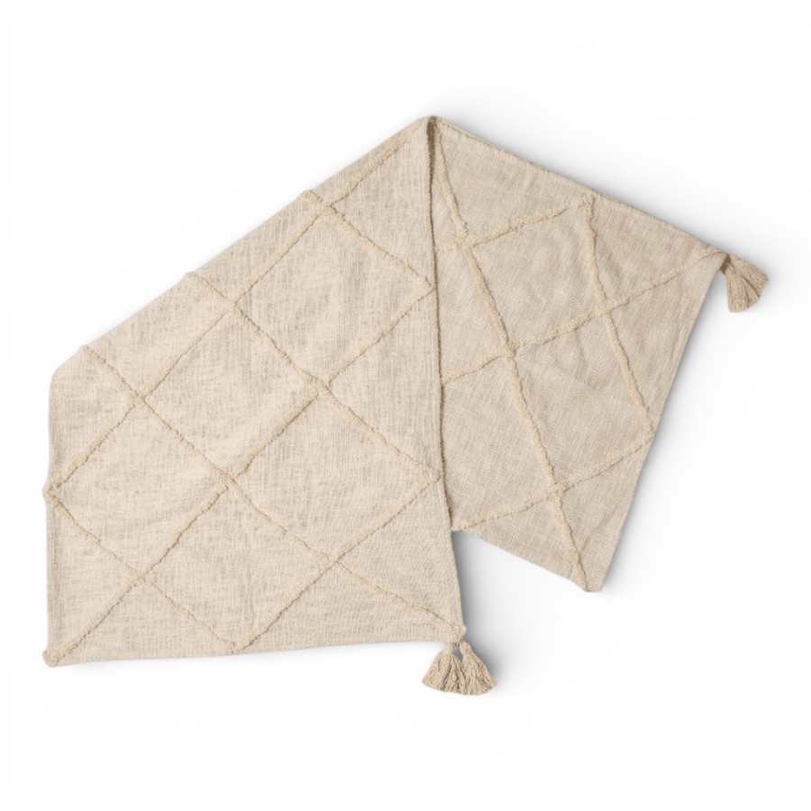 KALIA - THROW TUFTED COTTON WITH POMPOM 140X150